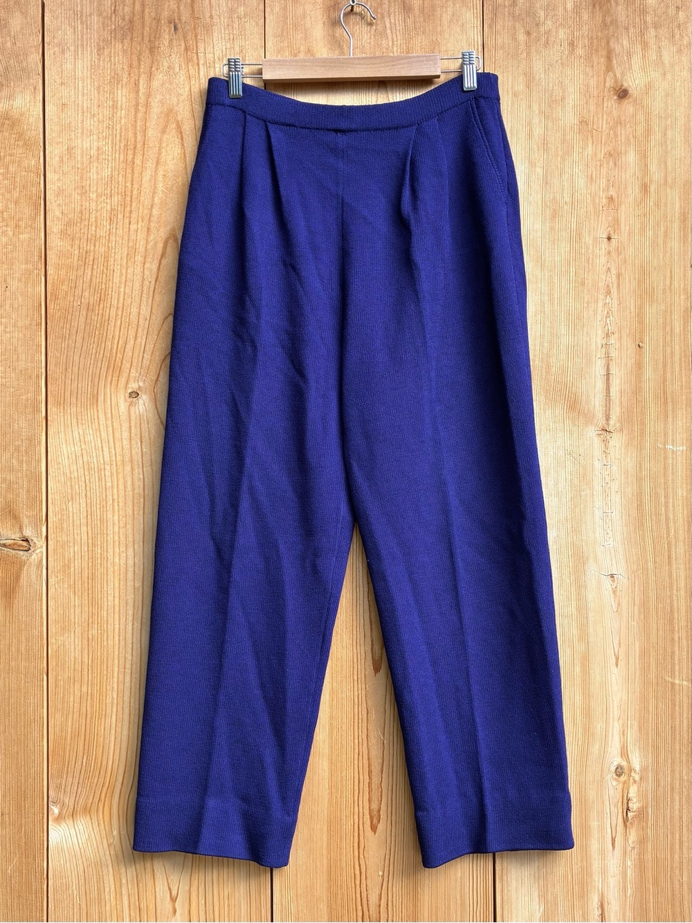 St John Evening Royal Blue Santana Knit Pants Sz 6